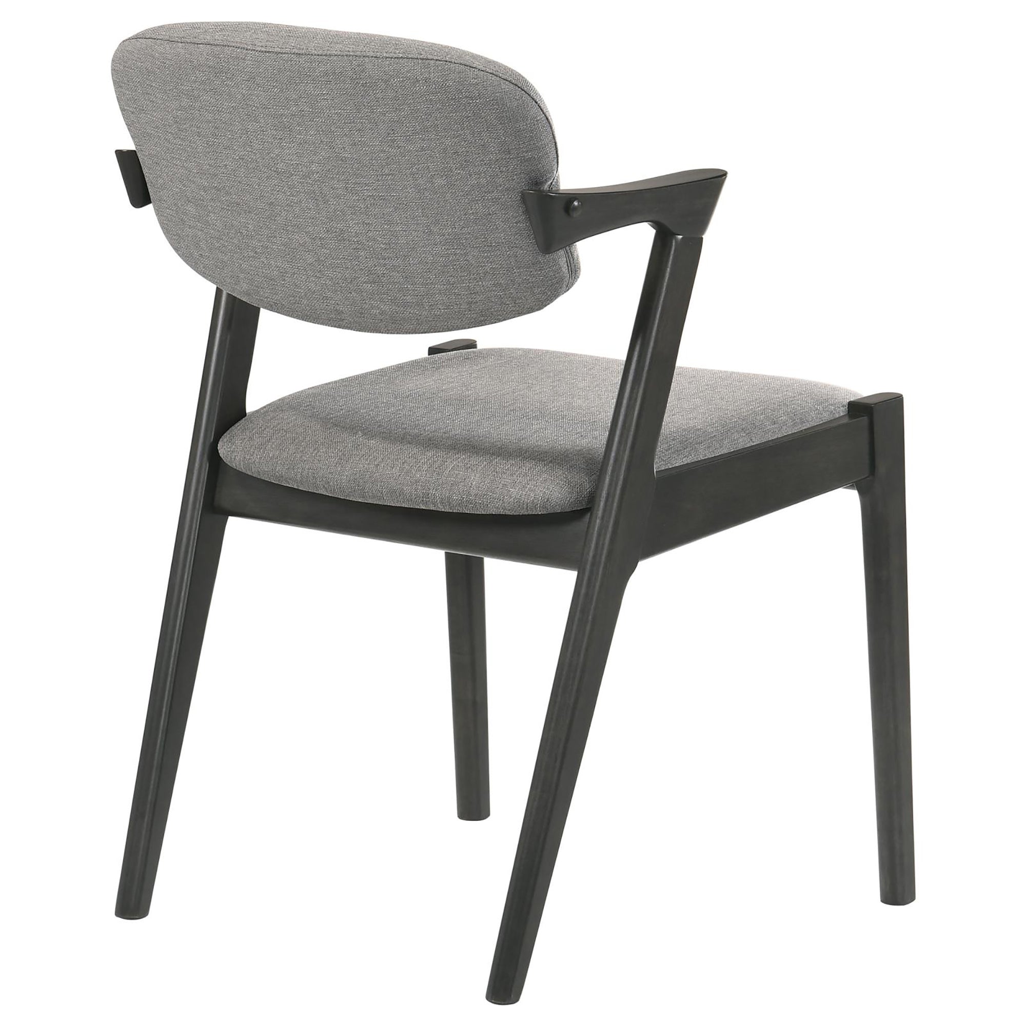 Stylish Brown Grey & Black Dining Chairs (Set of 2) - Modern Kitchen & Dining Room Furniture for Home & Restaurant Use