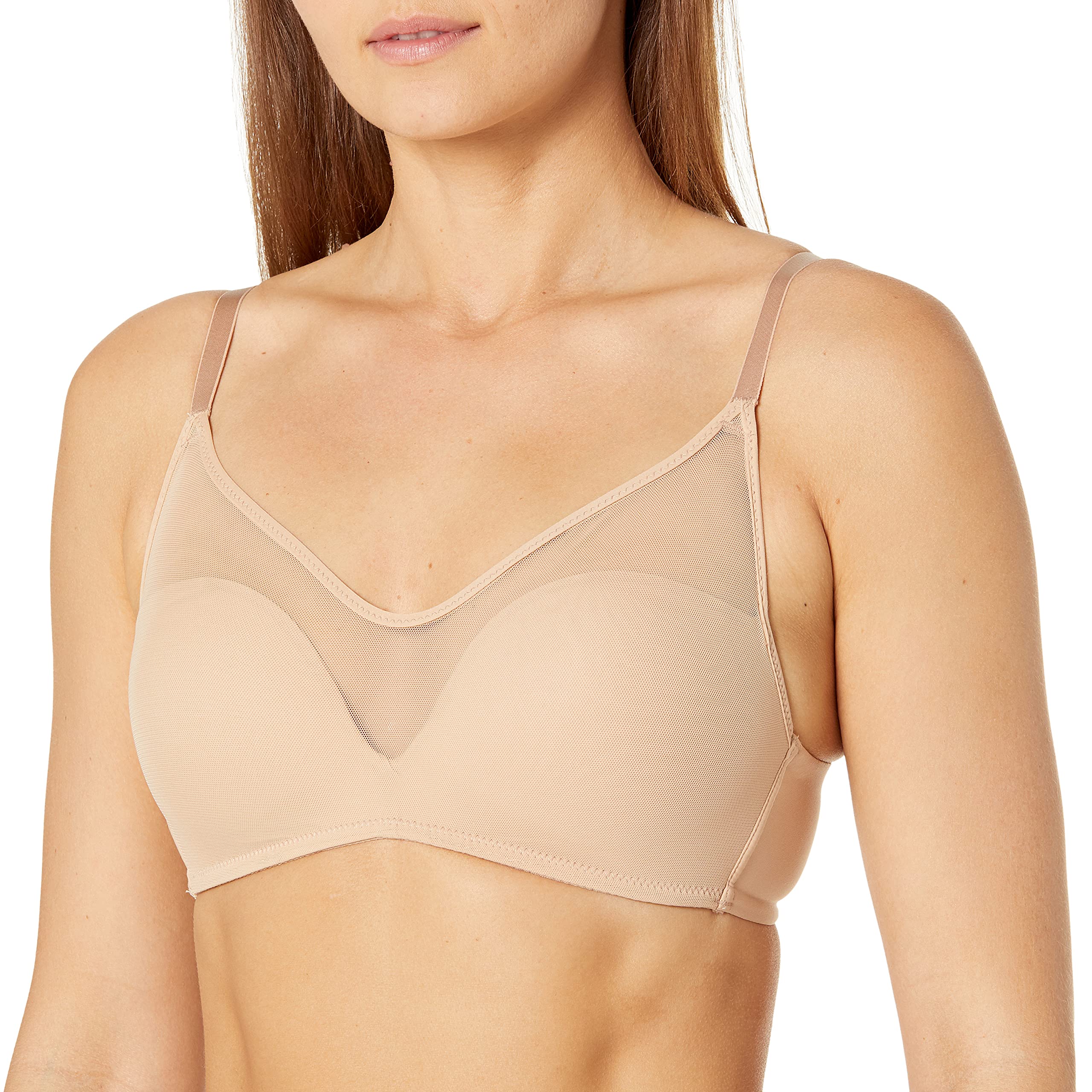 Le Mystère Women's Sheer Illusion Wireless Bra - Seamless Comfort for Everyday Wear & Special Occasions