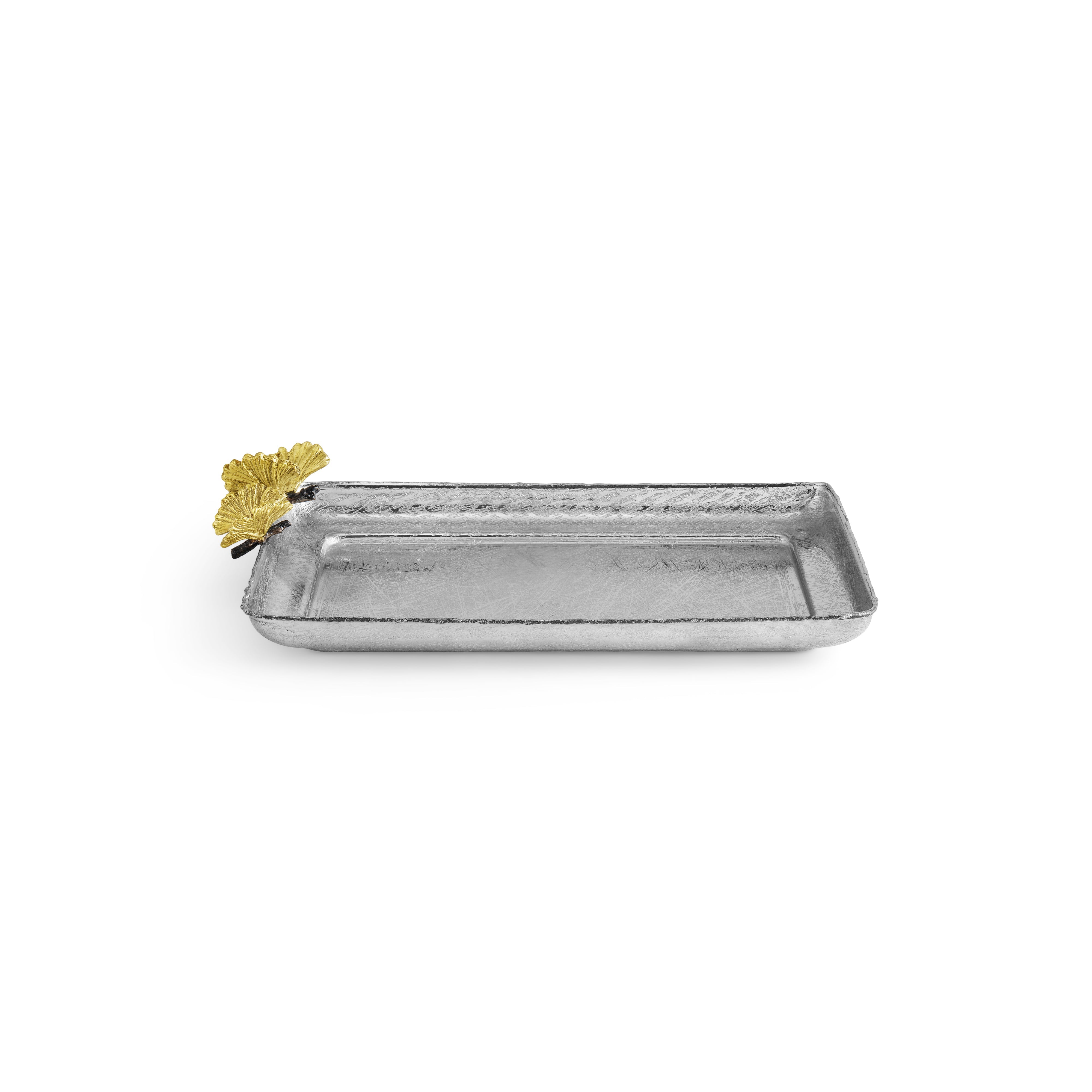 Butterfly Ginkgo Small Tray with Single Handle - Elegant Decorative Serving Tray for Tea, Jewelry & Home Decor