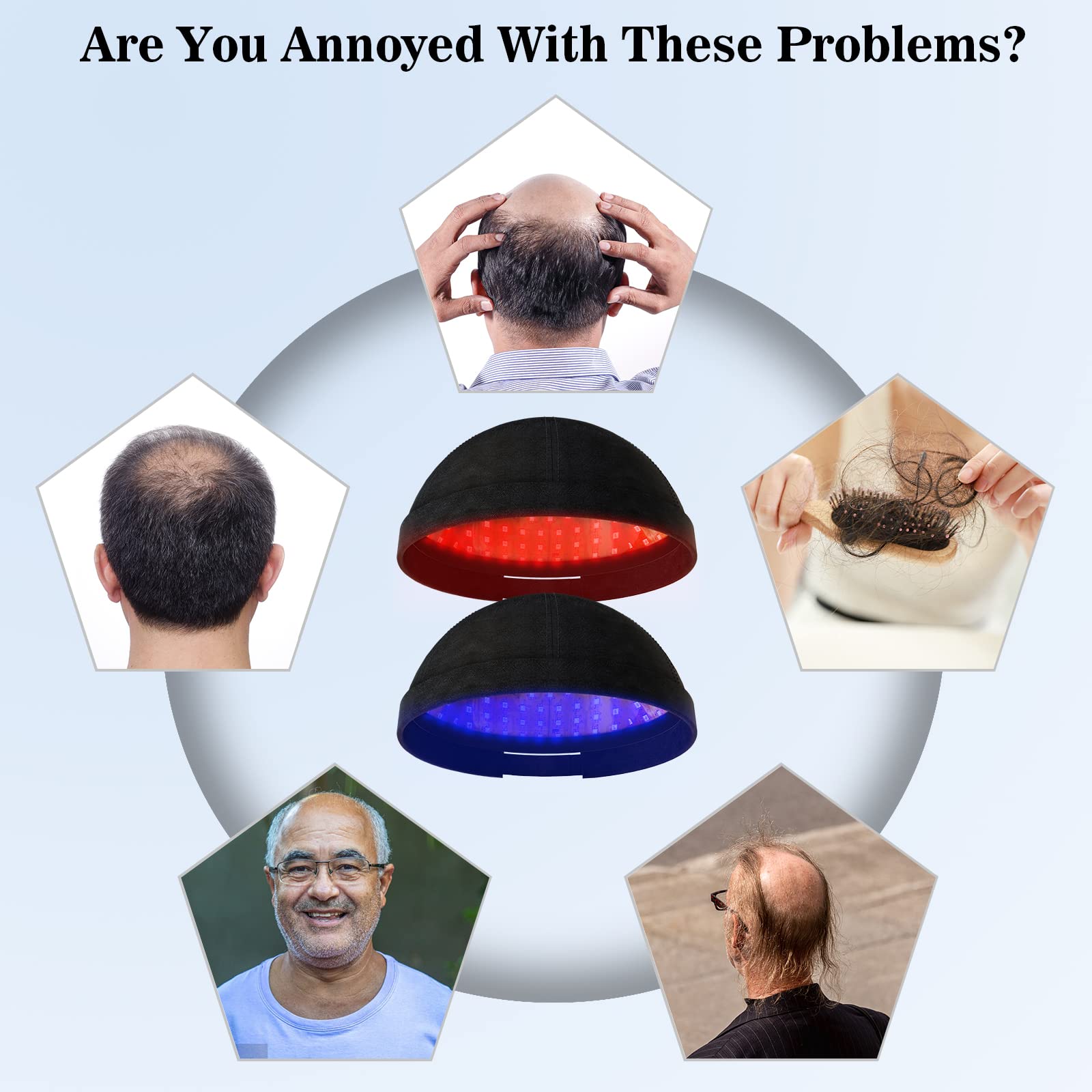 KTS Laser Therapy System for Hair Growth & Regrowth - Hair Loss Treatment Helmet for Men & Women - FDA Cleared for Thinning Hair - At Home Hair Care Solution for Daily Use