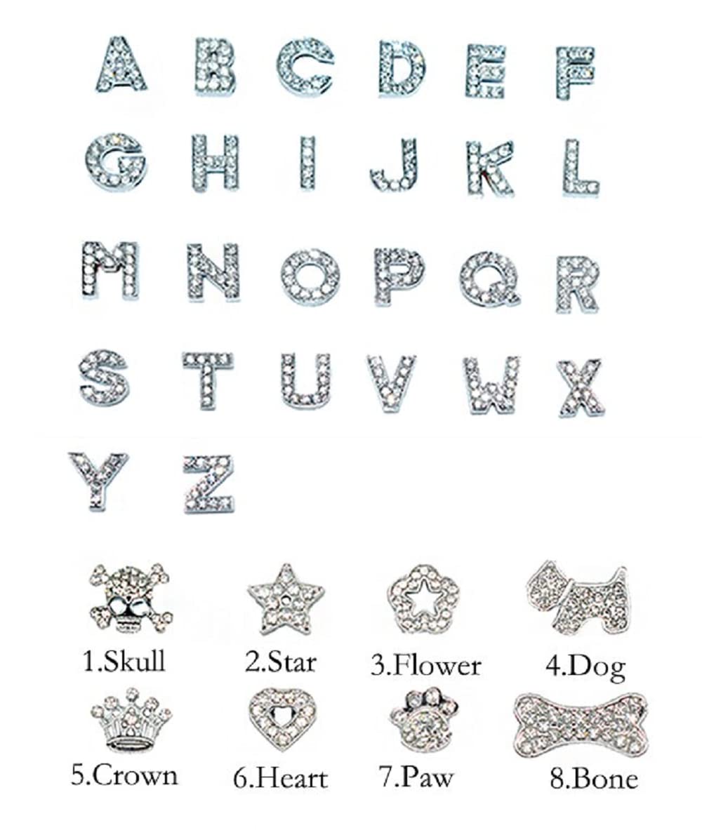 Custom Rhinestone Name Dog Collar with Diamond Charms - Adjustable Leather Pet Collar for Small Medium Large Dogs (X-Small, Black) - Perfect for Puppy Training, Daily Walks & Special Occasions