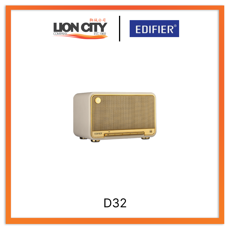 Edifier D32 White Bluetooth Speaker - 60W Powerful Wireless Sound for Home, Party & Outdoor Use