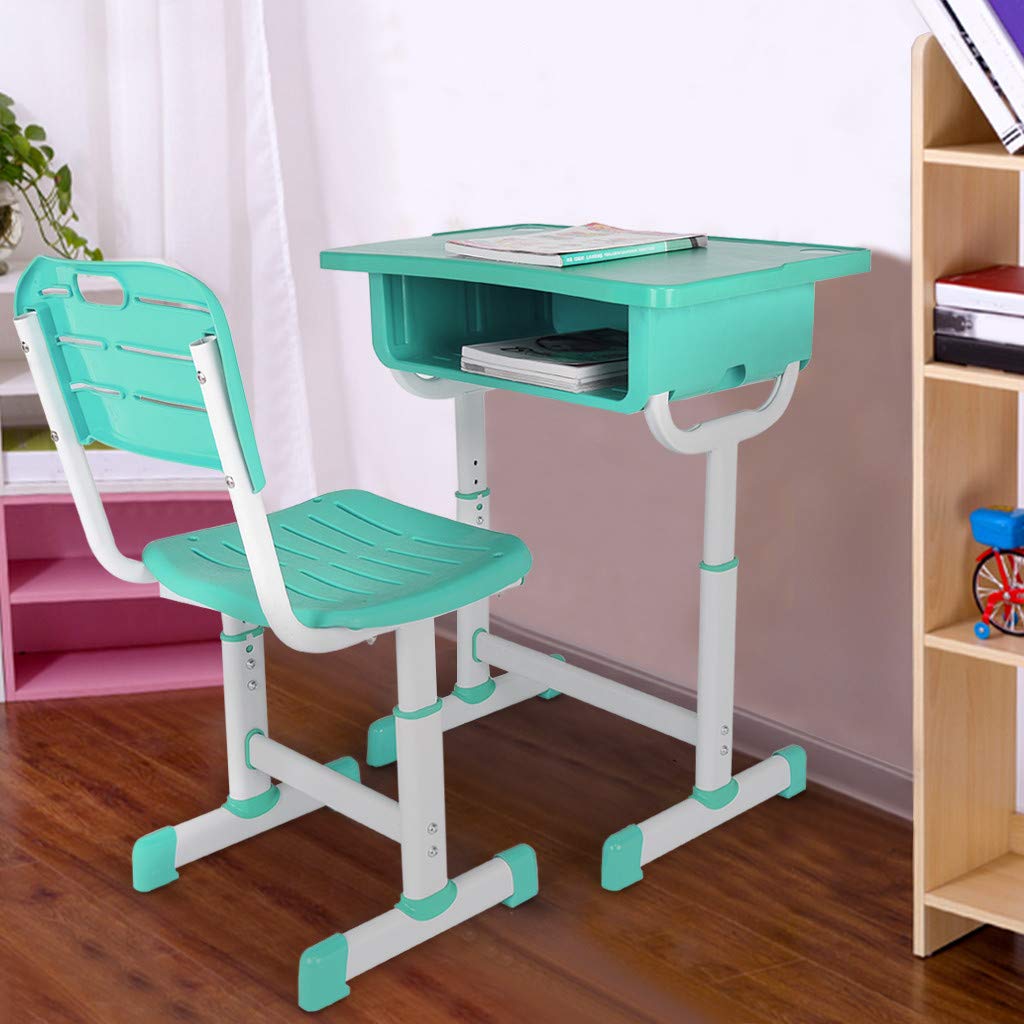 Adjustable Kids Desk and Chair Set with Drawer - 25