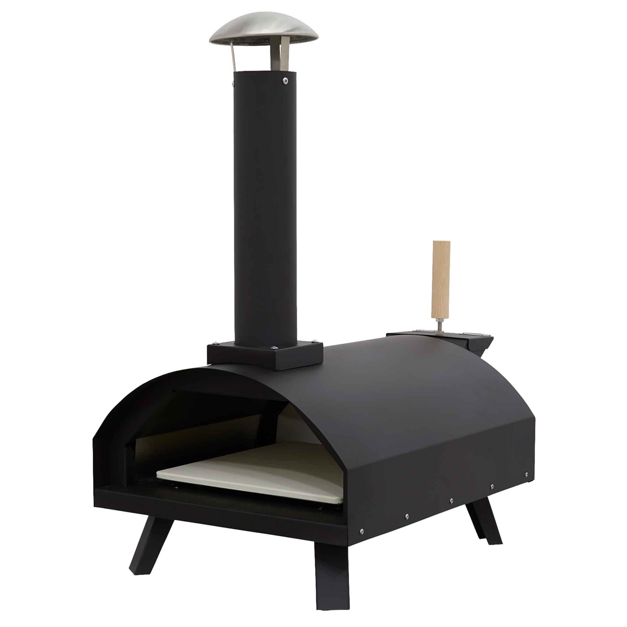 Portable Wood Fired Pizza Oven with Cover, Carry Bag & Trolley - Outdoor Camping, Backyard BBQ & Picnic Cooking - DG258