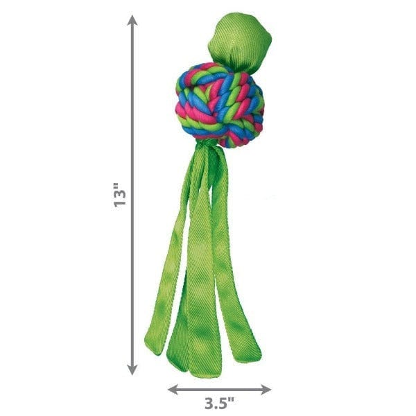 KONG Wubba Weaves Interactive Dog Toy - Durable Chew Toy for Medium & Large Dogs - Perfect for Fetch, Tug-of-War & Outdoor Play