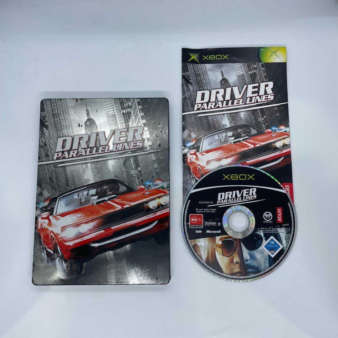 Driver Parallel Lines Steelbook Edition - Original Xbox Game with Manual (PAL) - Perfect for Retro Gaming & Collectors