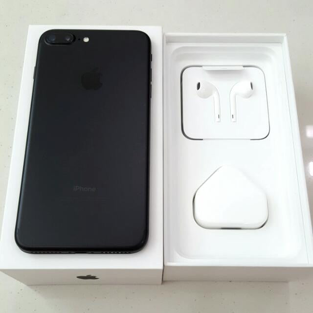 Apple iPhone 7 Plus 128GB - Matte Black Unlocked Smartphone for Travel, Photography & Business Use