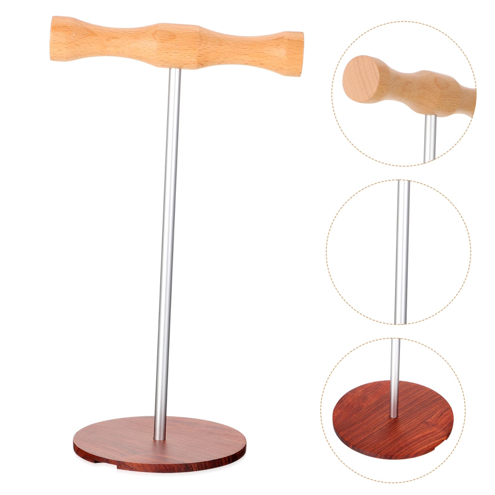 Yardenfun Premium Wooden Headphone Stand - Stylish Desktop Headset Holder for Gaming & Office Use - Organize Headphones & Decorate Your Workspace - Perfect for Gamers, Streamers & Professionals