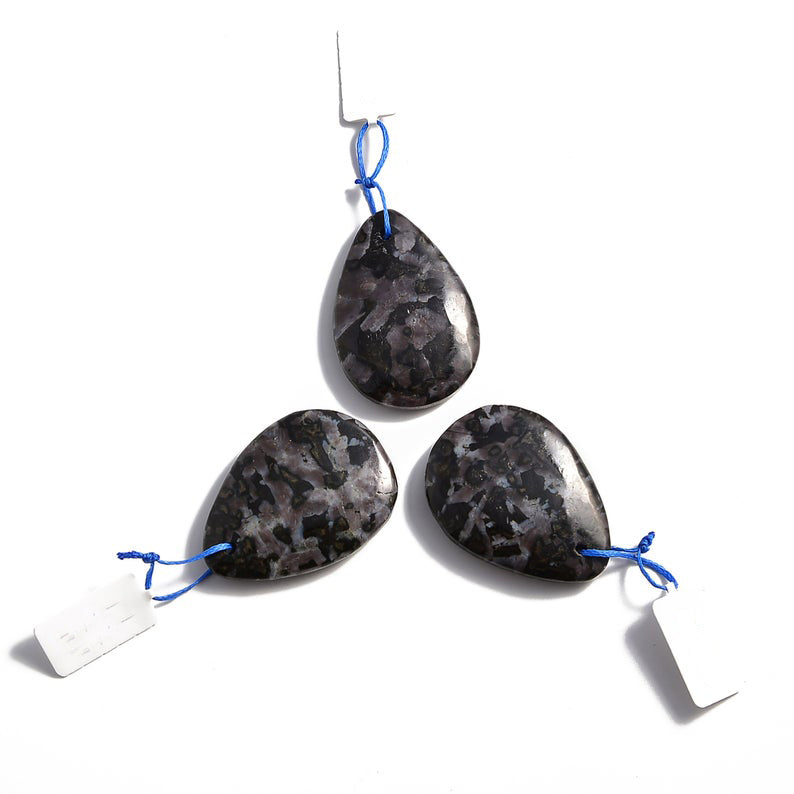 Indigo Gabbro Pendant Necklace - 30x40mm Teardrop or Irregular Shape Stone - Healing Crystal Jewelry for Meditation, Energy Work & Spiritual Gifts