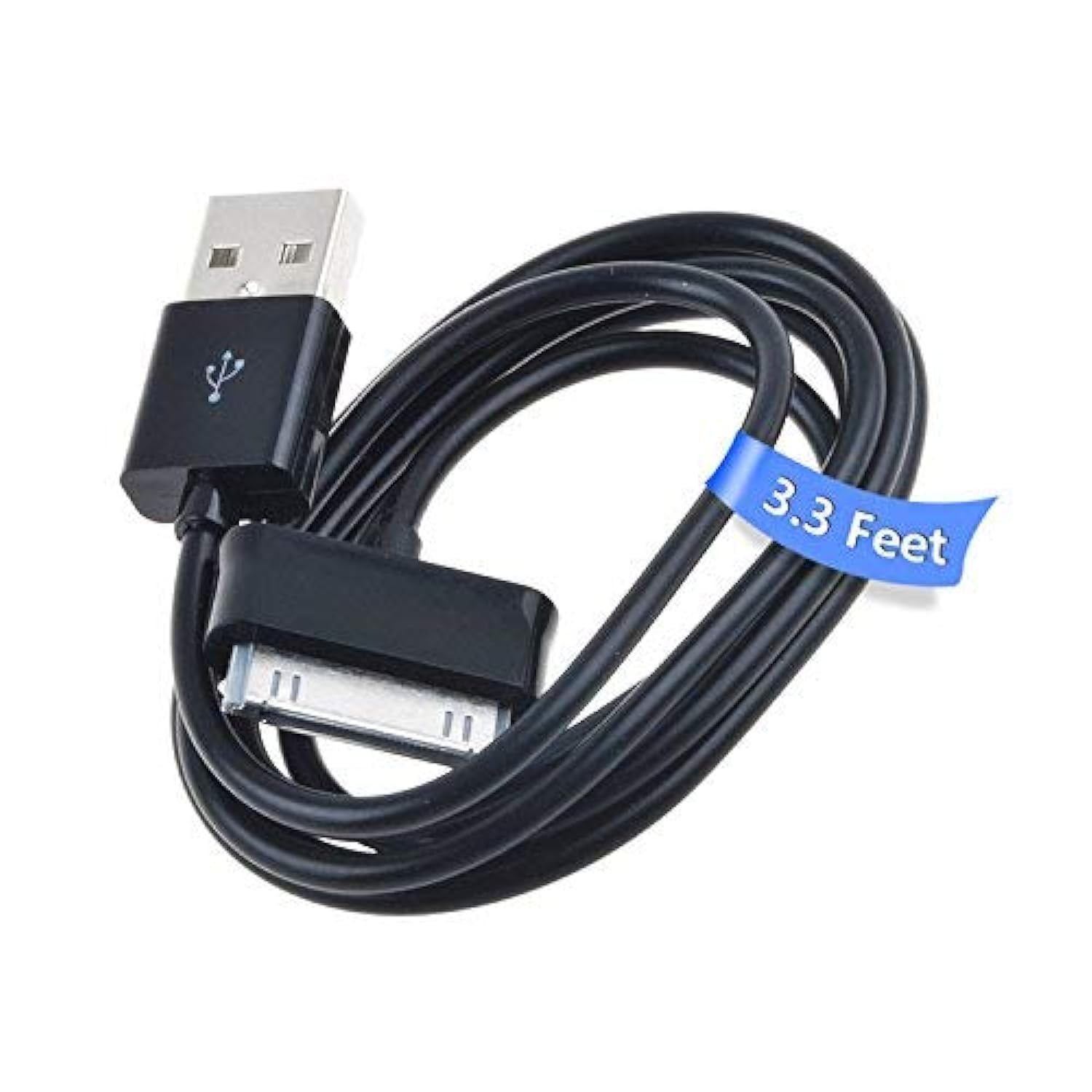PwrON 3-in-1 Fast Charging USB Cable for Samsung Galaxy Tab 2 7.0 (GT-P3100/GT-P3110/GT-P3113) - Durable Nylon Braided Charger Cord for Home, Office & Travel Use