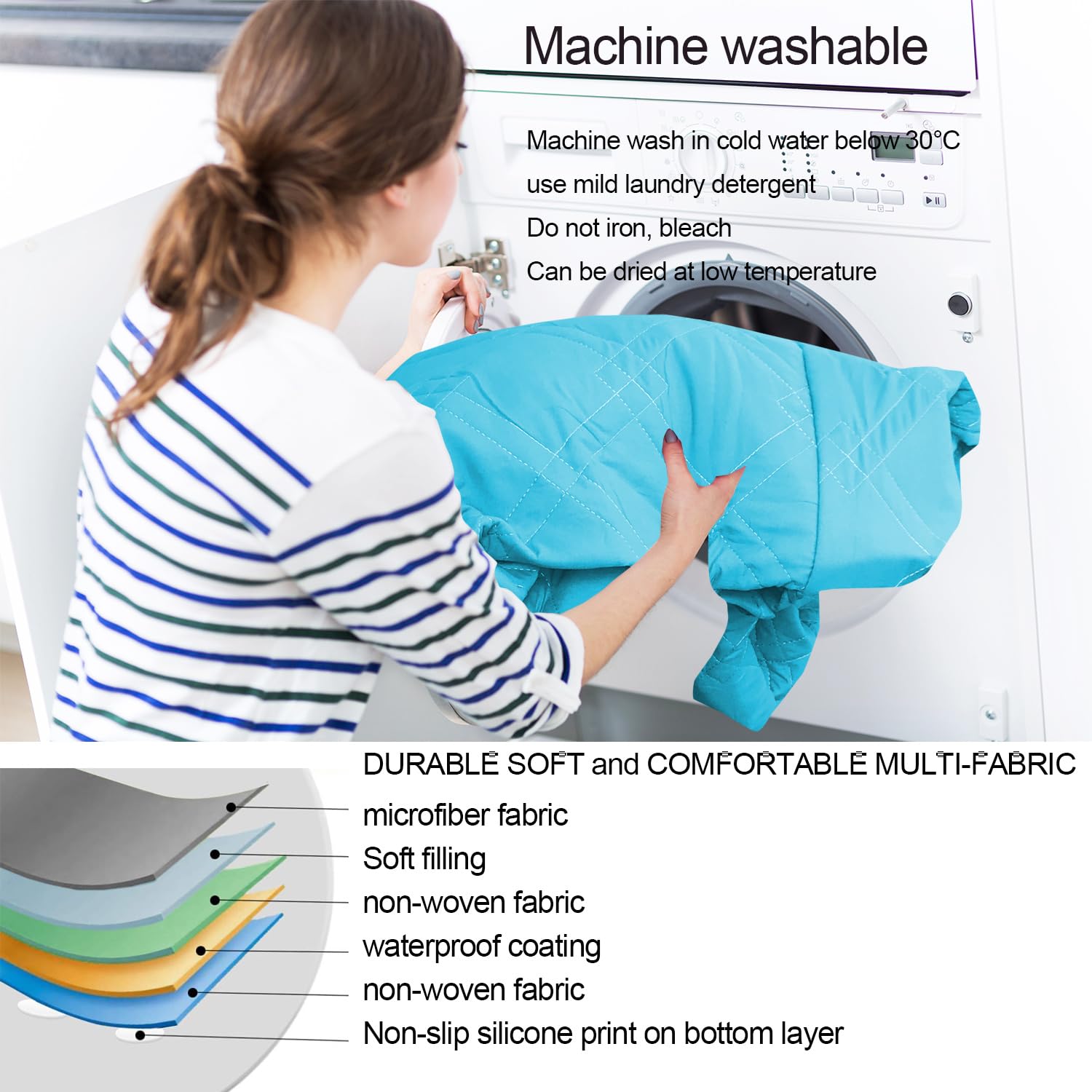Premium Back to Back Boat Seat Covers - Waterproof Replacement Lounge Covers for Damaged Seats | Soft Microfiber Fabric (2-Pack, Gray Blue) | Perfect for Fishing Boats, Yachts & Marine Use