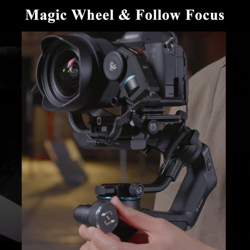 FeiyuTech Brushless Motor Follow Focus Kit - Compatible with SCORP-Mini/SCORP/SCORP-C/SCORP 2 Camera Gimbals - Professional Lens Control System for DSLR & Mirrorless Cameras - Perfect for Filmmaking, Vlogging and Cinematic Photography