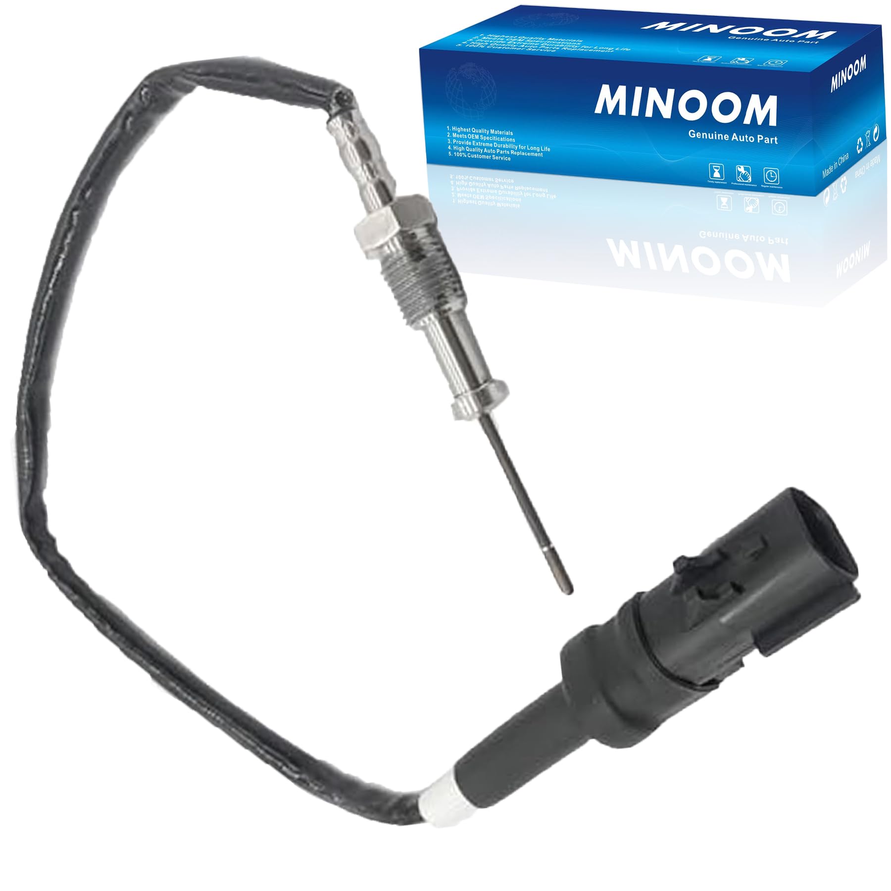 EGT Sensor 5149085AB Replacement for 2007-2012 Dodge Ram 2500/3500/4500/5500 6.7L Diesel - Exhaust Gas Temperature Sensor Compatible with Part #5149085AA & 5149085AB - Perfect for Engine Performance Monitoring & Emissions Control