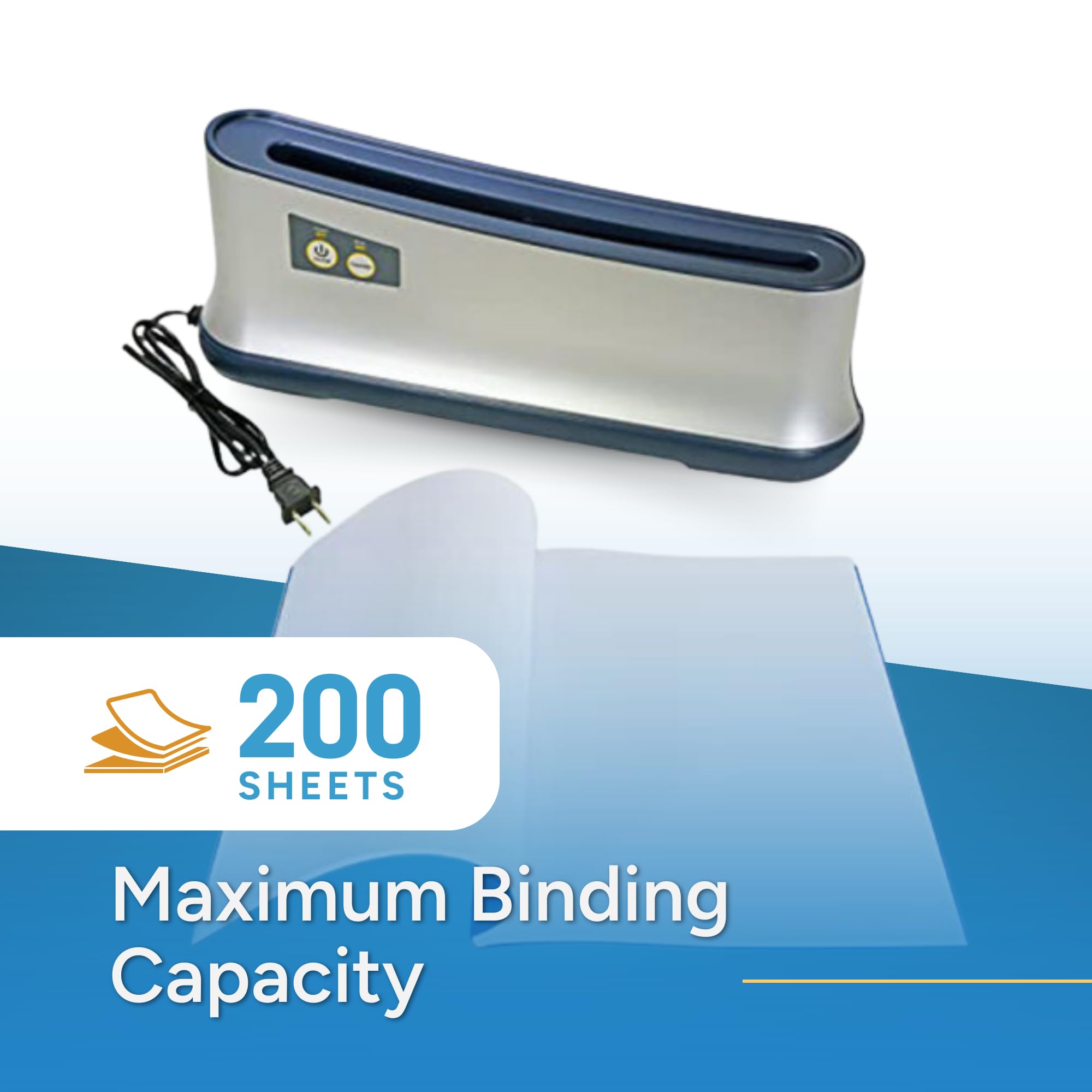 PrintFinish Desktop Thermal Binding Machine - Professional Book Binding for Reports, Presentations, Notebooks (Up to 200 A4 Sheets) - Perfect for Office, School & Home Use