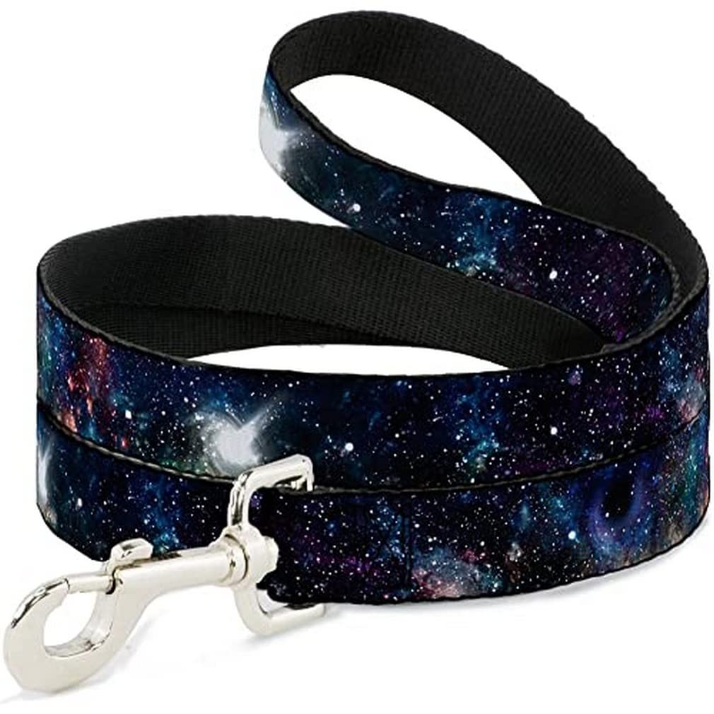 Buckle-Down Galaxy Collage Pet Leash - 6 Feet Long, 1 Inch Wide - Durable Dog Walking Leash for Small to Medium Dogs - Perfect for Daily Walks, Hiking & Outdoor Adventures