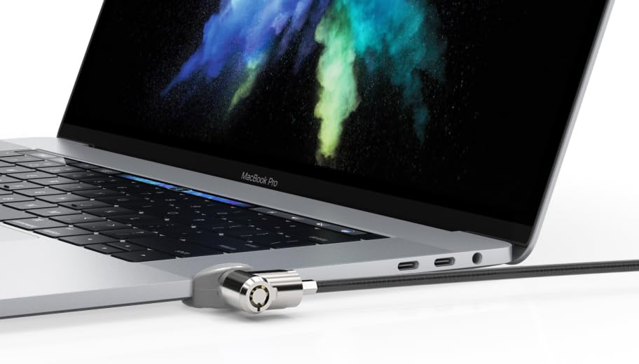 MacLocks MBPRTB13BUN-SM Secure Laptop Lock Slot Adapter & Protective Hard Shell Case Bundle for 13-inch MacBook Pro with Touch Bar - Perfect for Office, School & Travel Security