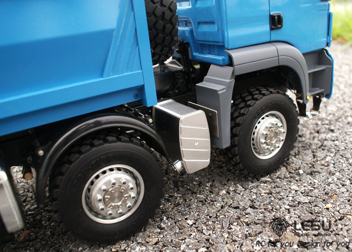 1/14 Scale LESU Hydraulic 8x8 RC Dump Truck with Locking Differential & Steering Servo - i6S Remote Control & iA10B Receiver for Off-Road Adventure & Construction Simulation