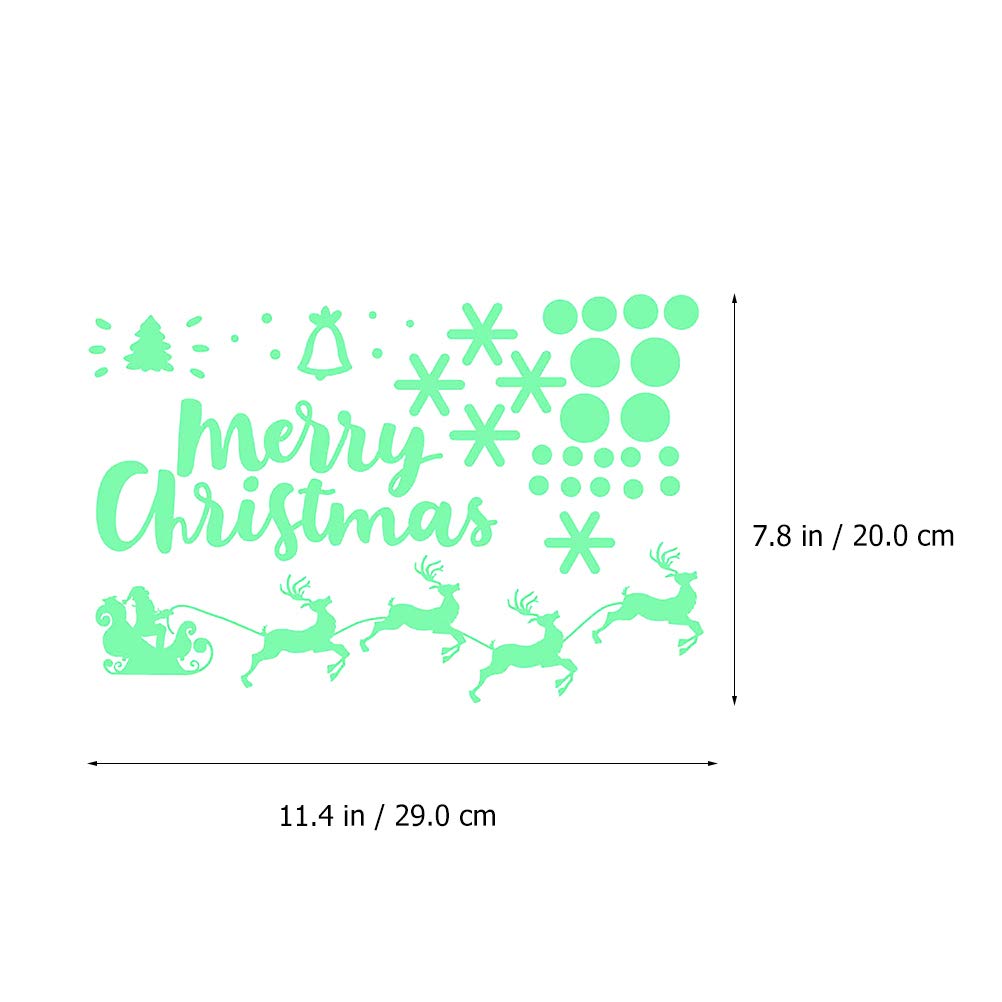 1pc Christmas Glow Stickers - Fluorescent Xmas Holiday Decals for Home & Car Decor, Creative Carved Plastic Stickers - Perfect for Windows, Walls, Gifts & Party Decorations