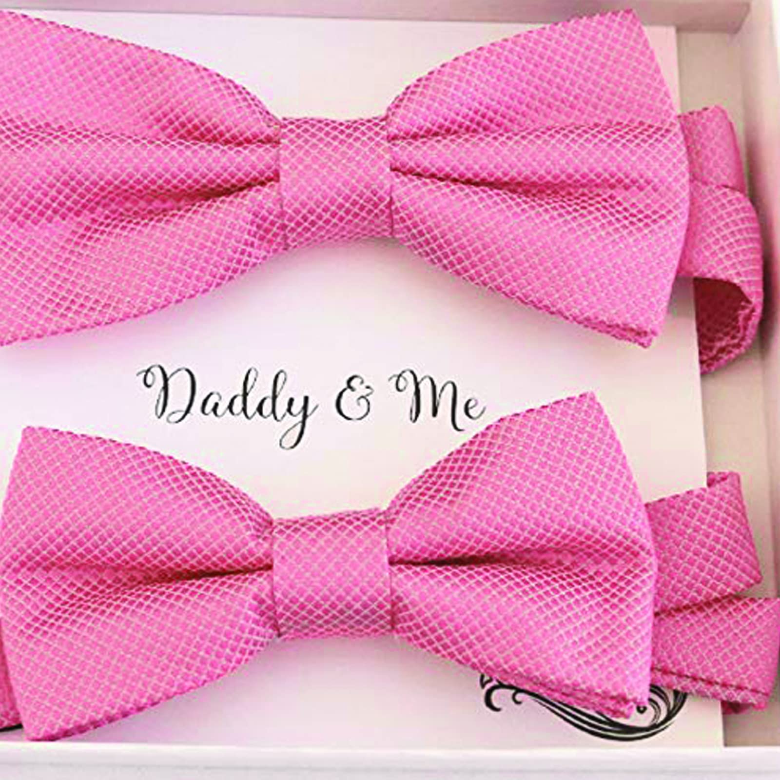 Handmade Adjustable Pre-Tied Dusty Rose Bow Tie Set for Father and Son – Matching Daddy & Me Gift Set for Weddings, Parties, and Family Photos