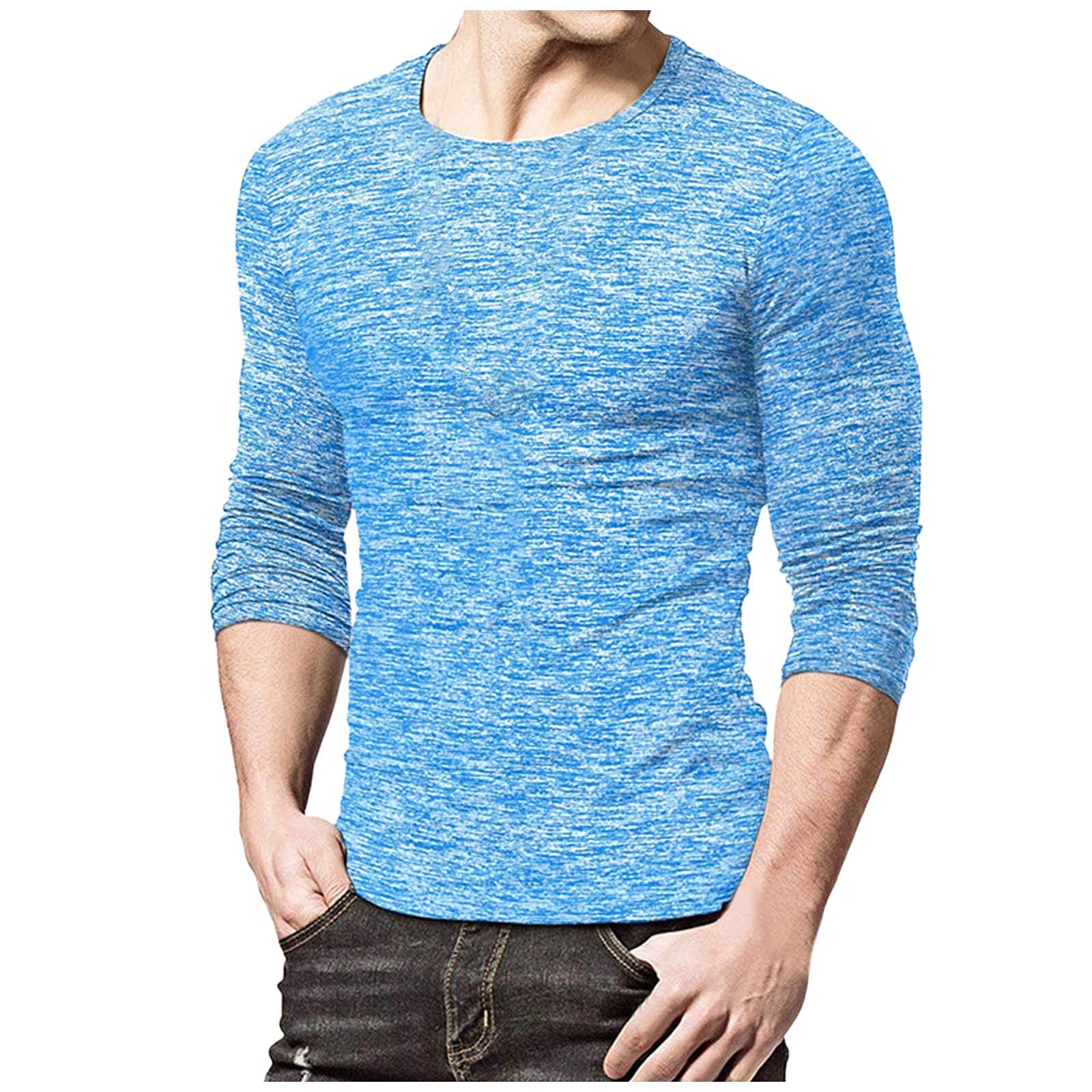 Quick-Dry Slim Fit Long Sleeve Men's Athletic T-Shirt - Moisture Wicking Workout Shirt for Gym, Running & Casual Wear | Breathable Performance Tee for Sports & Everyday Use