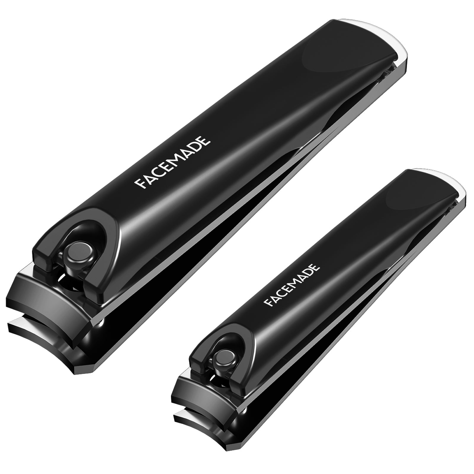 Premium Stainless Steel Nail Clipper Set with Nail File & Travel Case - 2 Pack for Fingernails & Toenails - Perfect for Home, Travel, and Grooming Kits