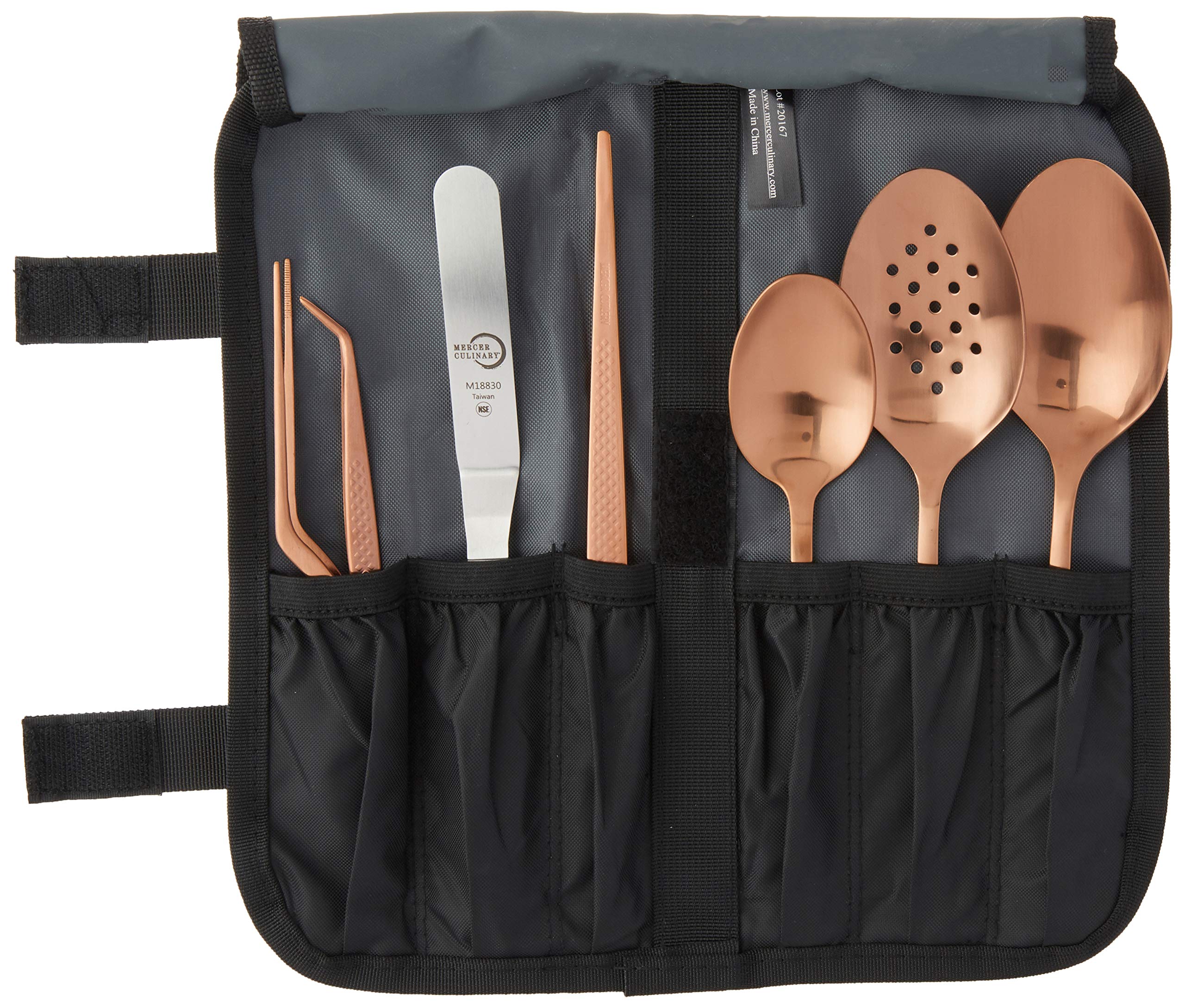 Mercer Culinary 8-Piece Rose Gold Plating Set for Professional Chefs & Home Cooks - Perfect for Fine Dining, Food Presentation & Gourmet Cooking