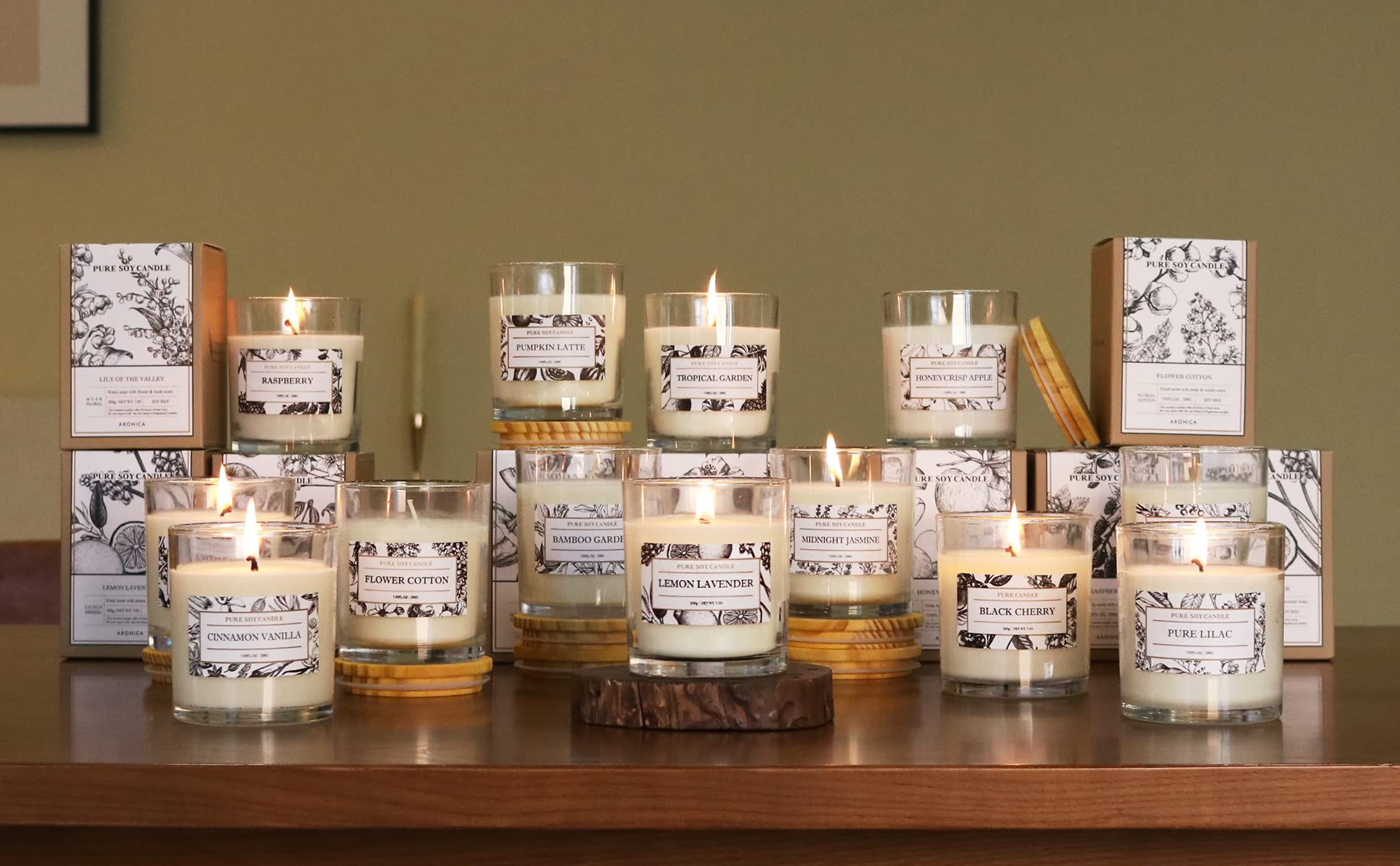 Aronica Raspberry Soy Candle - Baby Shower Gift, Home Fragrance for Women | Relaxing & Energizing Scent