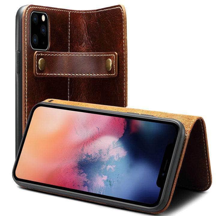 Premium Real Leather Luxury Wallet Case for iPhone SE 2020 - Slim Protective Cover with Card Slots | Perfect for Everyday Use, Travel & Business