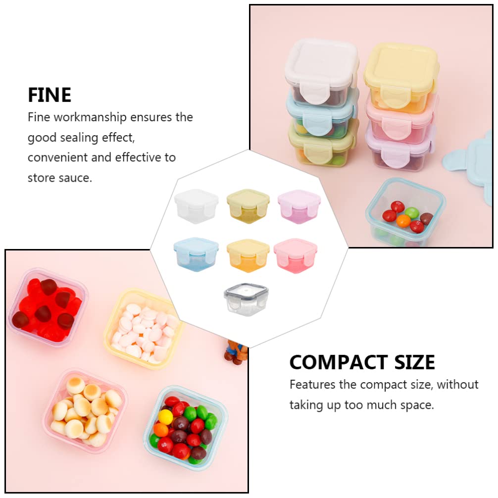 Cabilock 7-Piece Mini Glass Terrarium Containers for Snacks, Condiments & Sauces – Airtight Food Storage Jars for Kitchen, Picnics & Party Serving