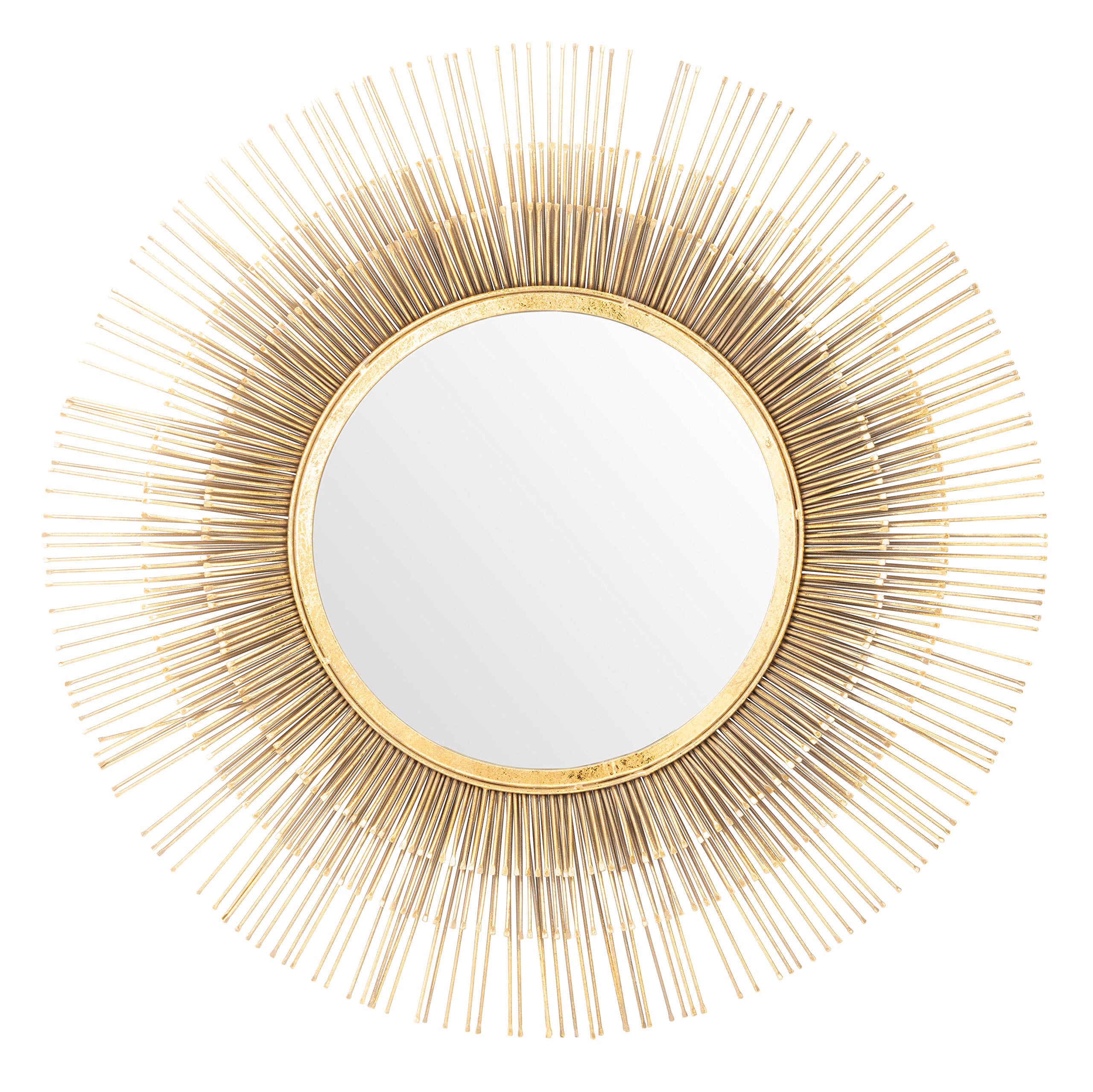 SAFAVIEH Home Weslon 34-Inch Black Matte Decorative Wall Mirror for Living Room, Bedroom & Entryway - Elegant Accent Mirror for Home Decor