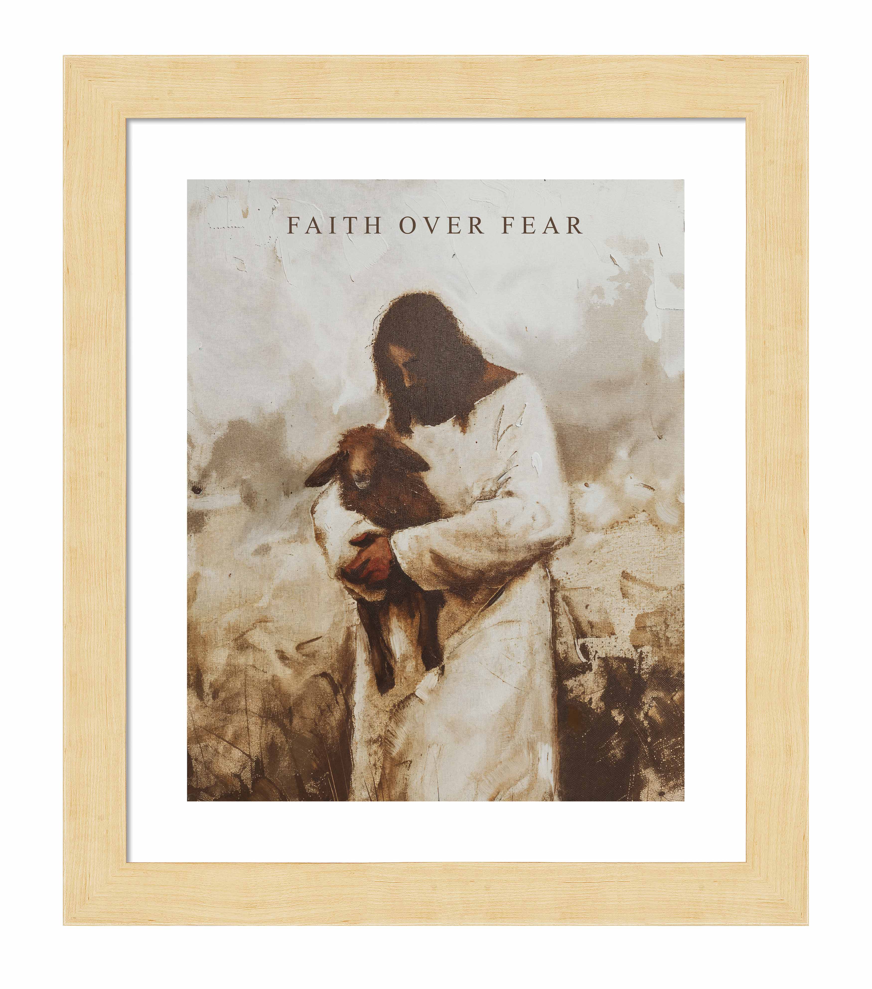 Faith Over Fear Inspirational Art Prints - Motivational Wall Decor for Home, Office & Gifts