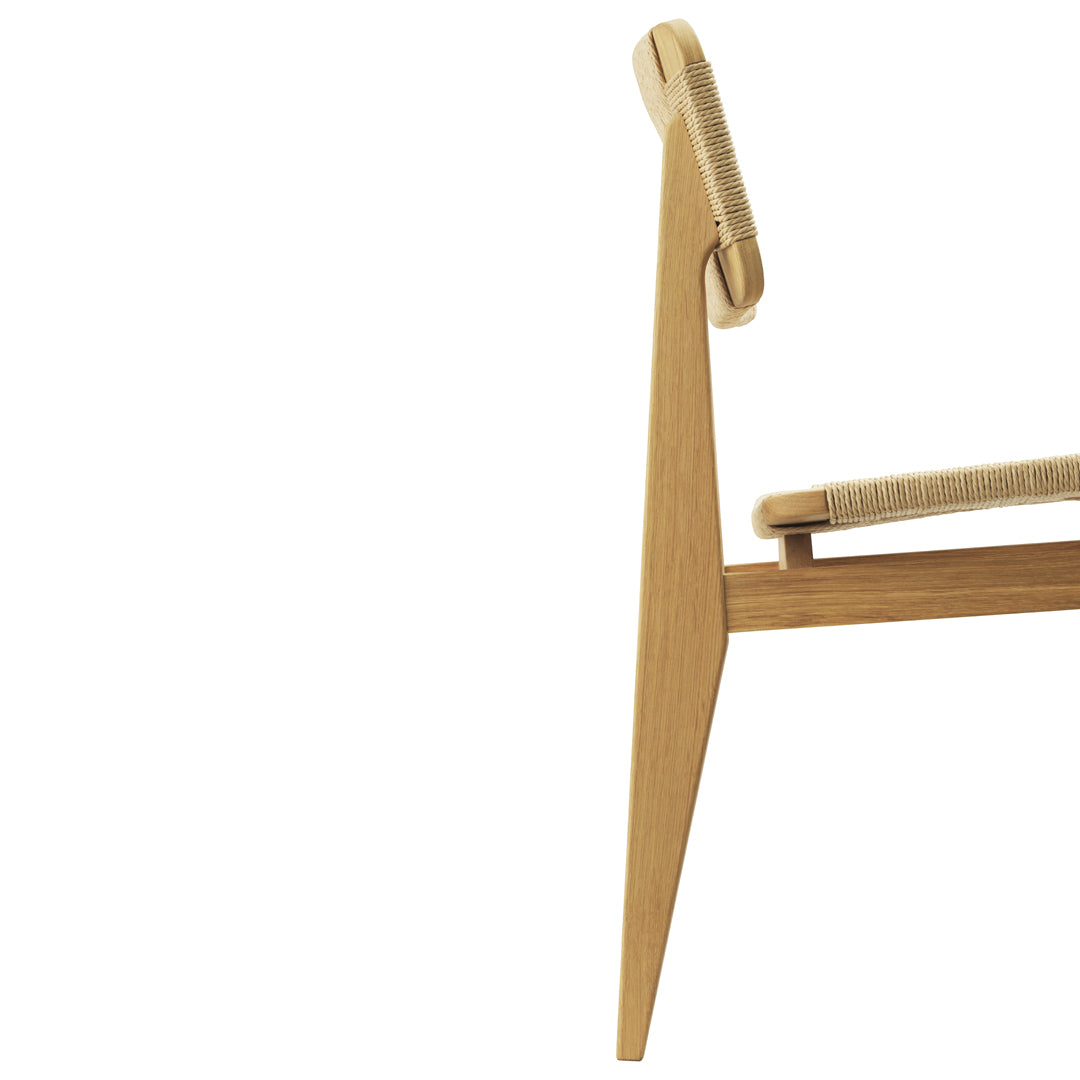 Modern C Chair Dining Chair with Durable Paper Cord Seat - Stylish & Comfortable for Kitchen, Dining Room, and Outdoor Use