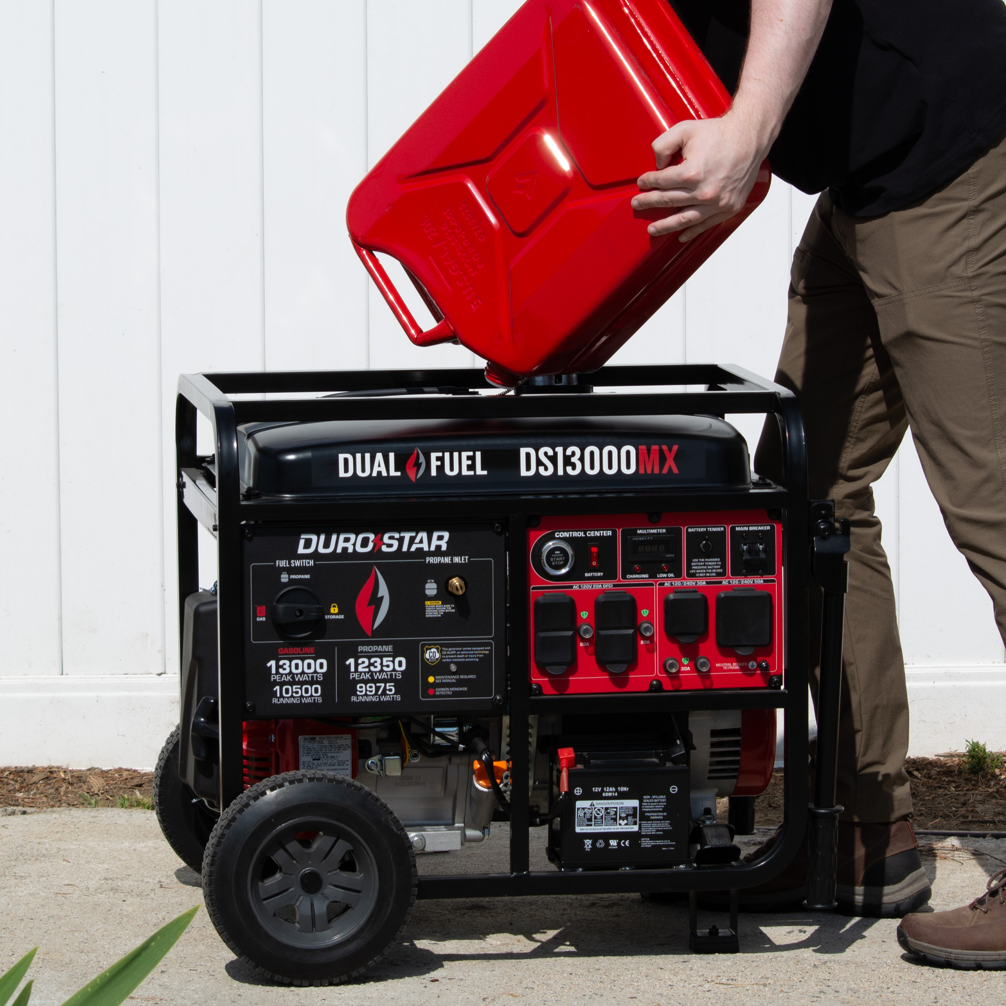 13,000W Dual Fuel Portable Generator with CO Alert - Reliable Power for Camping, Emergencies & Home Backup