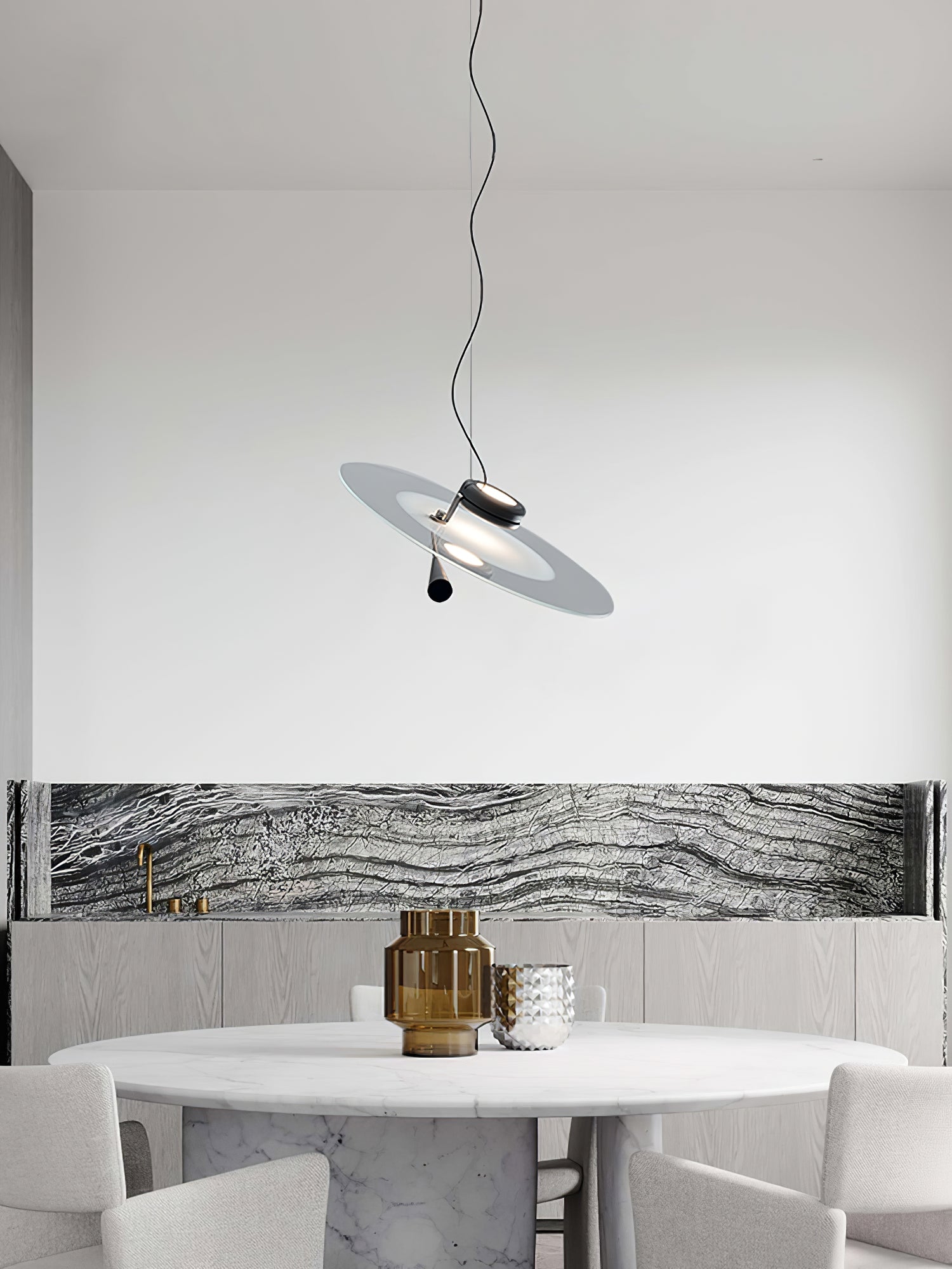 Modern Bascula Pendant Lamp - Industrial Style Hanging Light Fixture for Kitchen Island, Dining Room & Living Room Decor