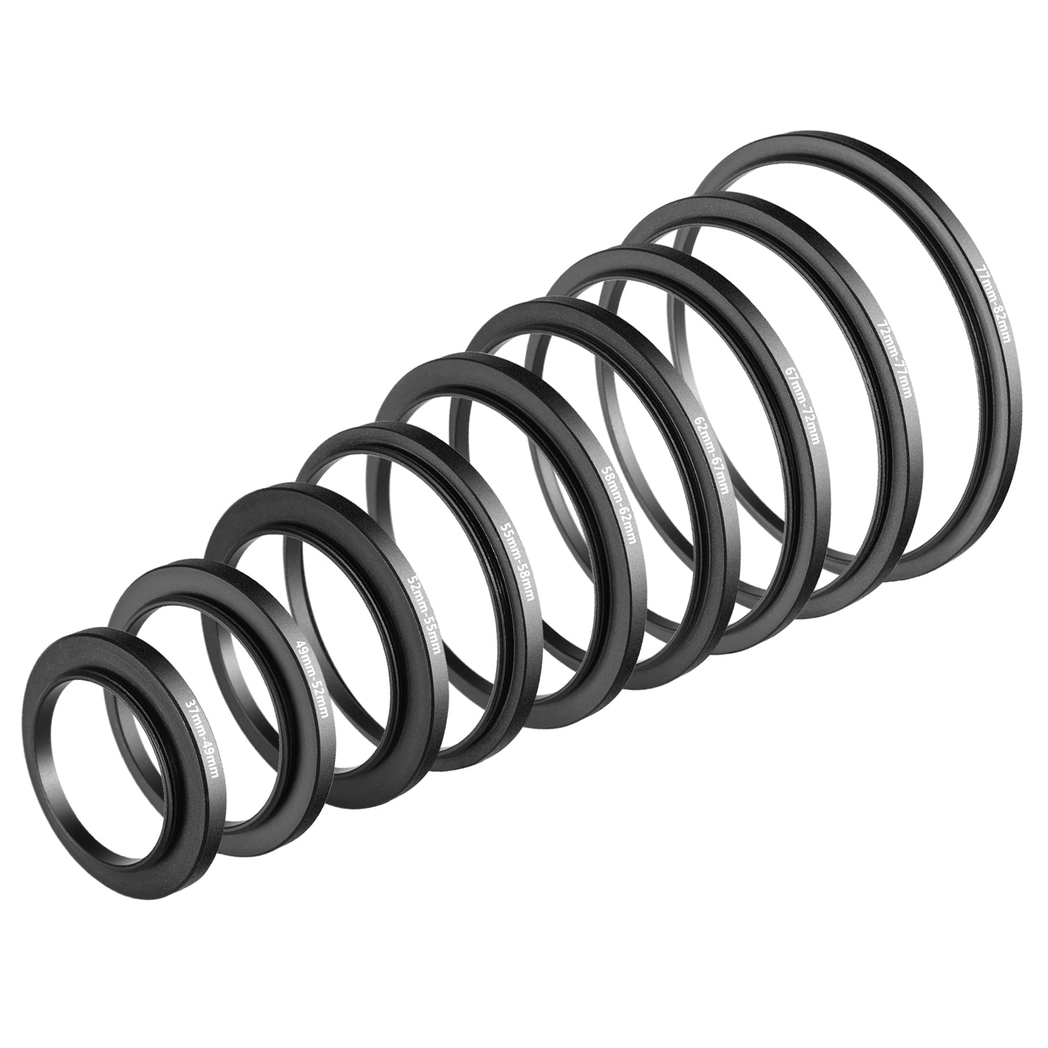 NEEWER 9-Piece Step-Up Lens Filter Adapter Rings Kit for DSLR & Mirrorless Cameras - Perfect for Wide-Angle, Macro & Landscape Photography