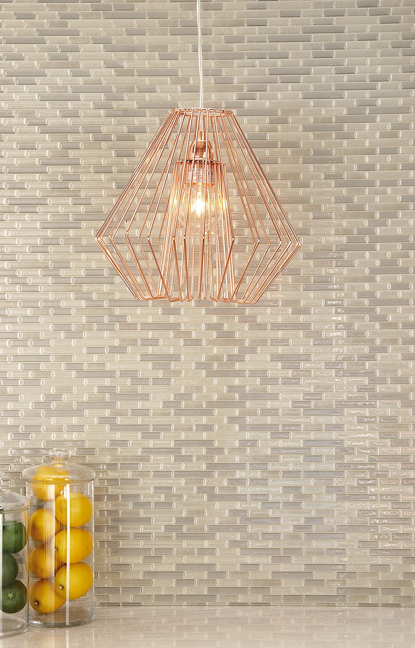 Deco 79 58654 Diamond-Shaped Iron Pendant Light Fixture in Bronze - Vintage Industrial Ceiling Lamp for Dining Room, Kitchen Island & Bedroom Lighting