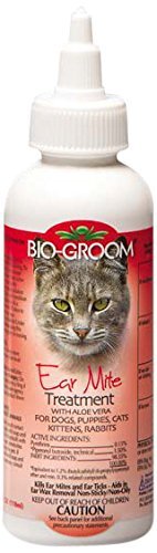 Bio-Groom Ear Mite Treatment for Dogs & Cats with Aloe Vera - 1 oz (10 Pack) | Fast-Acting Formula for Itch Relief & Ear Health | Perfect for Home Pet Care & Veterinary Use