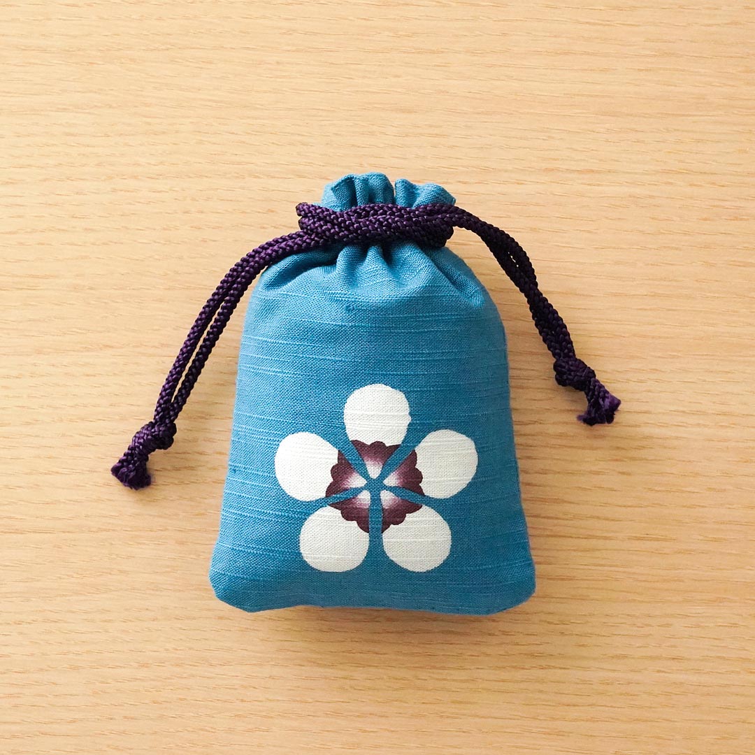 Katazome Small Talisman Bag - Japanese Traditional Craft Drawstring Pouch for Good Luck | Perfect for Gifts, Travel Charms & Spiritual Protection