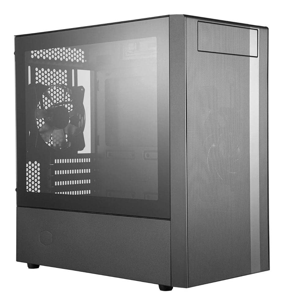 Cooler Master MasterBox NR400 Micro-ATX PC Case - Mesh Front Panel for Optimal Airflow, Minimalist Design, Tempered Glass Side Panel, Single Headset Jack - Perfect for Gaming Rigs & Compact Workstations