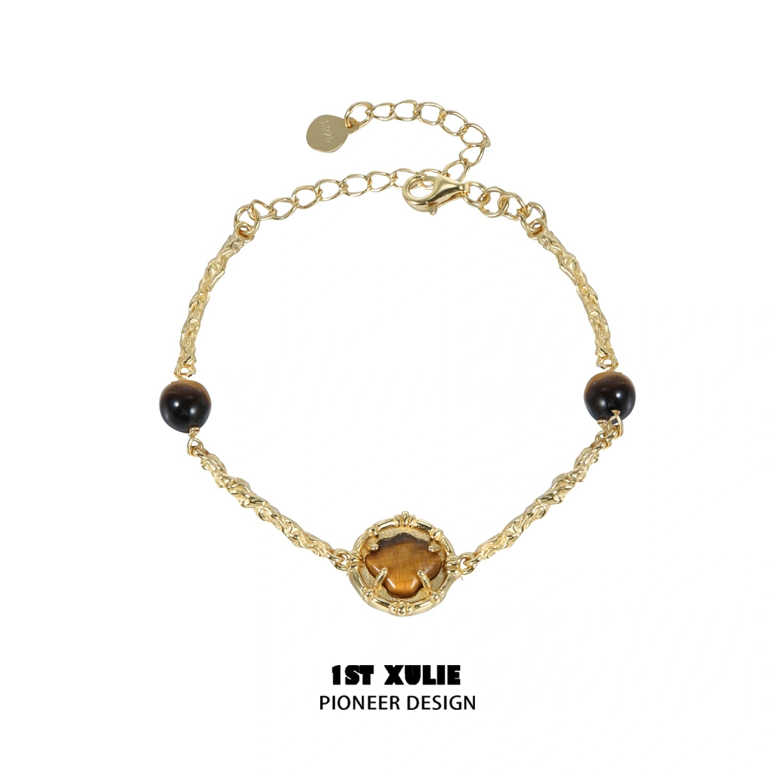 18K Gold Plated S925 Sterling Silver Tiger's Eye Vintage Bracelet - Desert Sunset Design for Women, Boho Chic Jewelry Gift for Her, Perfect for Casual Wear & Special Occasions