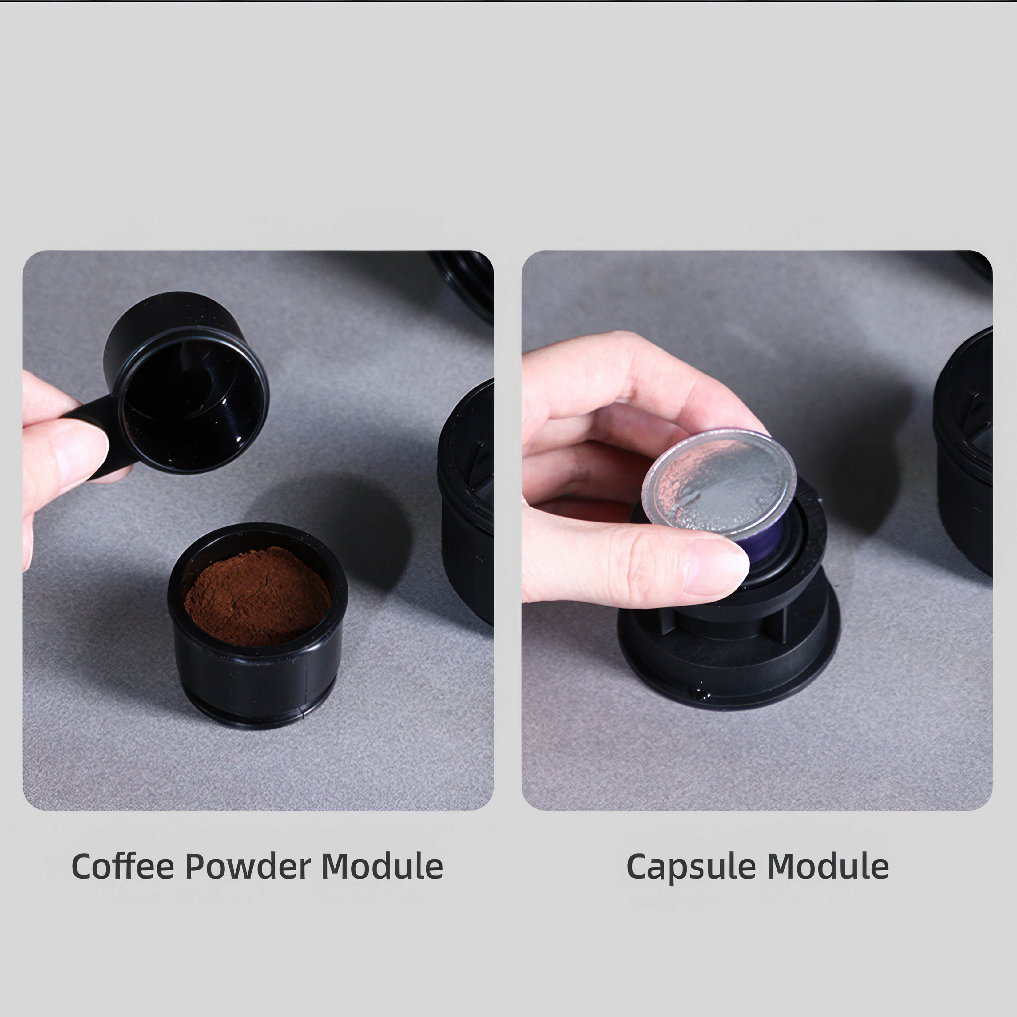 Heropresso Portable Espresso Maker - Handheld Coffee Machine for Camping, Travel & Office - 15Bar Pressure Manual Espresso Maker with USB Rechargeable Battery - Perfect Gift for Coffee Lovers