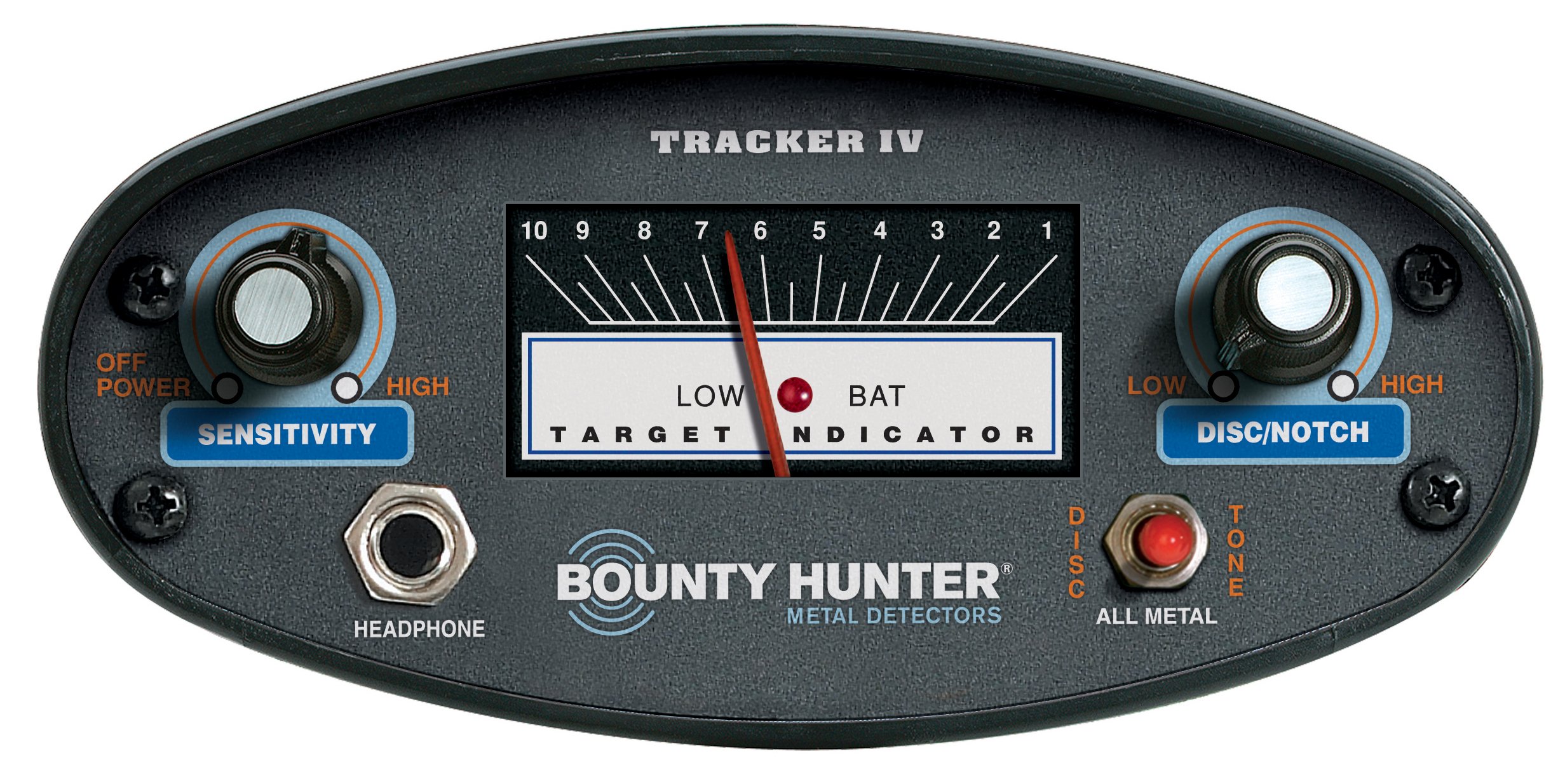 Bounty Hunter TK4 Metal Detector with Pouch & Trowel Kit for Treasure Hunting