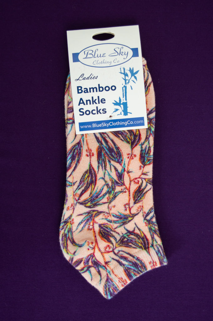 Women's Bamboo Ankle Socks - Soft Breathable Comfort Socks with Assorted Patterns - Perfect for Yoga, Running & Everyday Wear