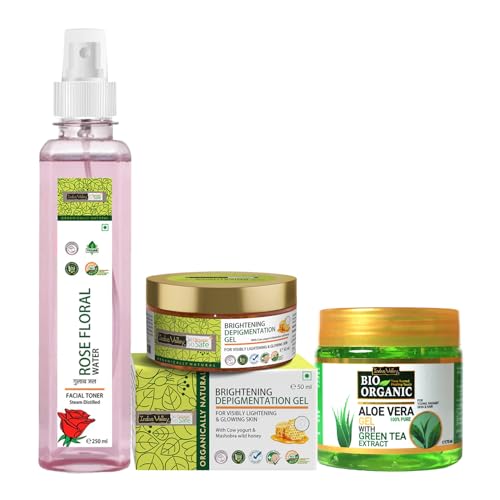 Depigmentation Gel + Aloe Vera Gel + Rose Water