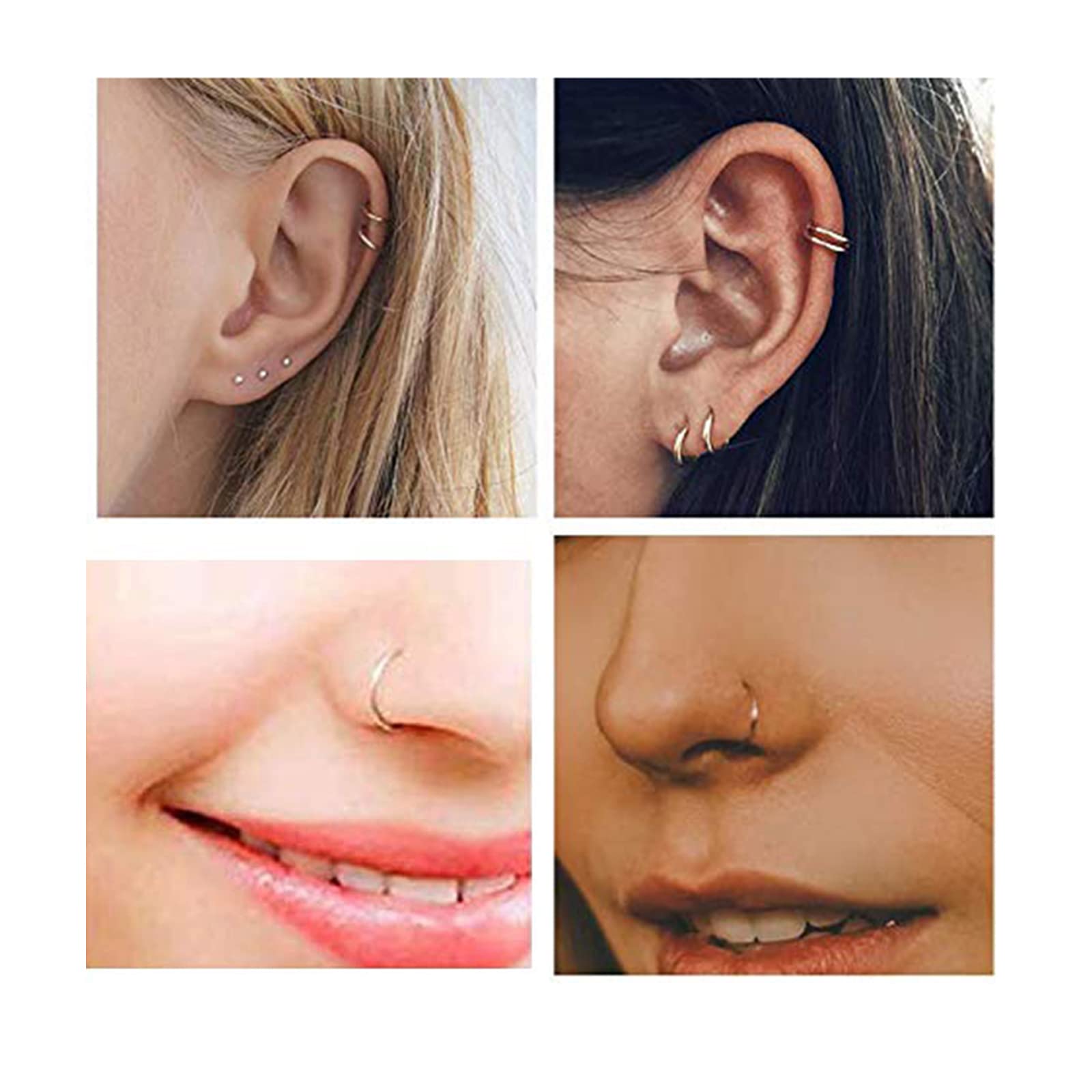 EPIRORA 925 Sterling Silver Hoop Earrings Set - 3 Pairs Small Cartilage Hoops for Women & Men, Hypoallergenic Tragus, Nose & Lip Rings | Perfect for Everyday Wear, Gifts & Piercing Jewelry