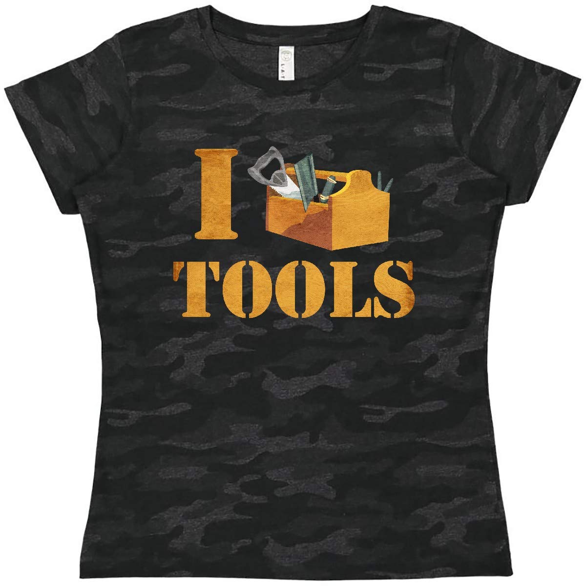 Inktastic I Love Tools Women's T-Shirt - Funny Construction Worker Gift for Women - Perfect for DIY Projects, Construction Work & Casual Wear