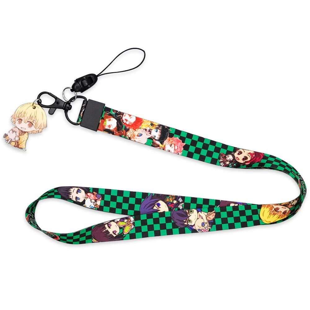 Agatsuma Zenitsu Anime Lanyard Keychain - Premium ID Badge Holder for Kids & Keys