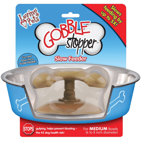 Gobbler Stopper Slow Feeder Dog Bowl - Prevent Fast Eating & Bloat for Small Medium Large Dogs - Perfect for Mealtime Training and Portion Control