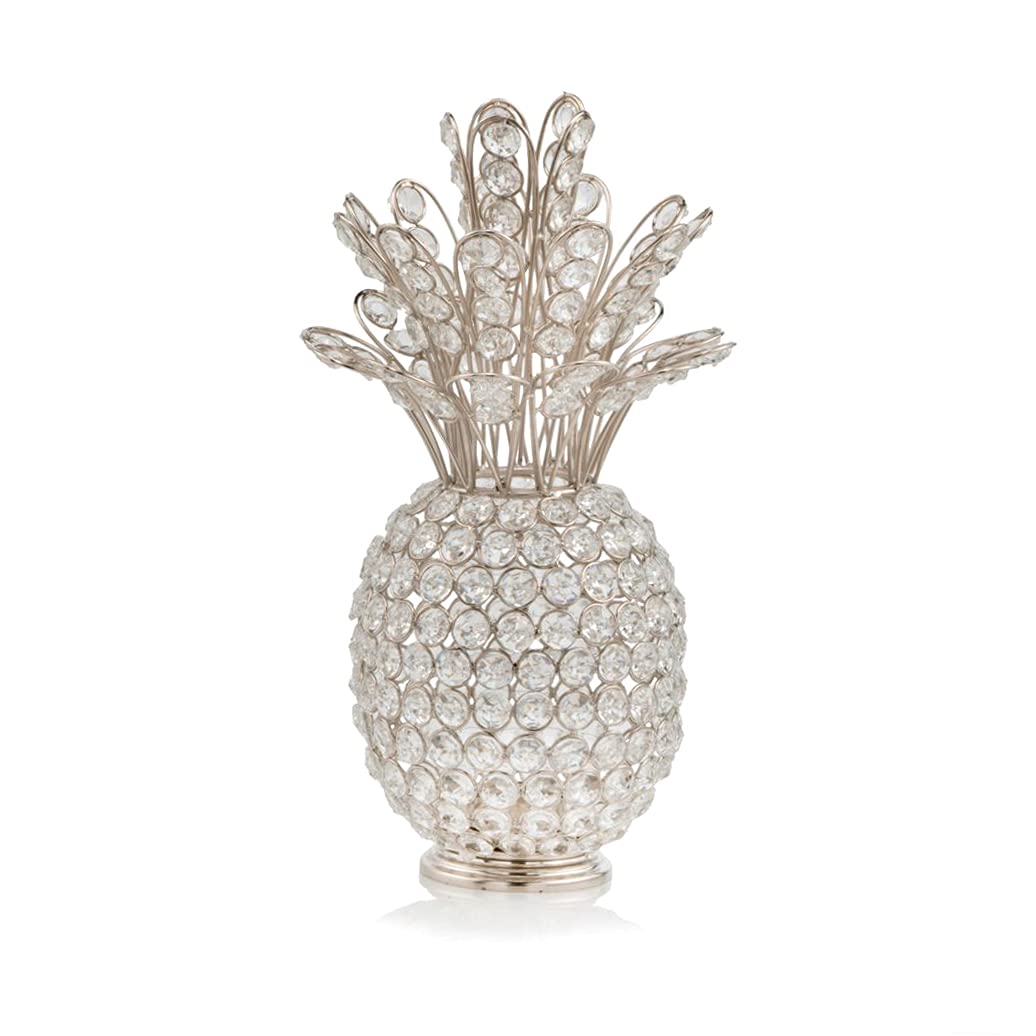 Crystal Silver Pineapple Decor - 12.5