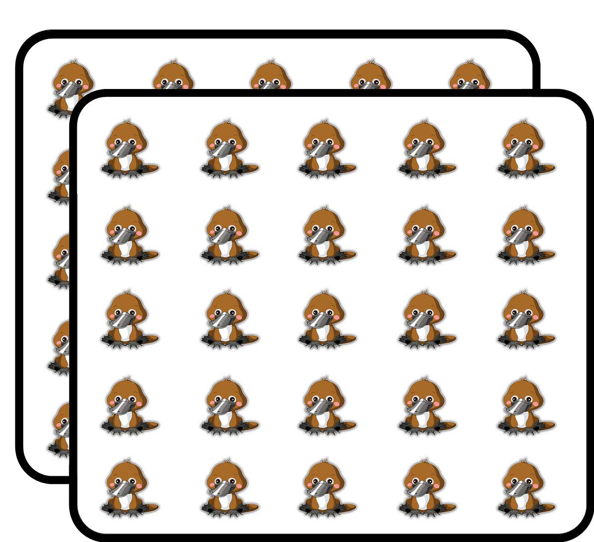 Platypus Baby Art Decor Stickers - 50 Pack for Scrapbooking, DIY Crafts, Bullet Journals, Calendars & Kids Art Projects - Perfect for Nursery Decor, School Projects & Creative Gift Wrapping